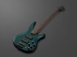 TRBX604 4-String Flamed Maple Bass Guitar, Indigo Blue - Image 3