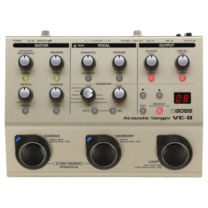 VE-8 Acoustic Singer | Compact All-In-One Preamp and Effects Solution for Singing Guitarists